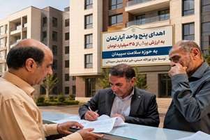 اهدای پنج واحد آپارتمان به ارزش بیش از ۳۵ میلیارد تومان به حوزه سلامت سپیدان
