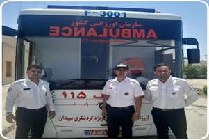 اعزام تیم اورژانس پیش‌بیمارستانی سپیدان به خوزستان برای ارائه خدمات سلامت اربعین